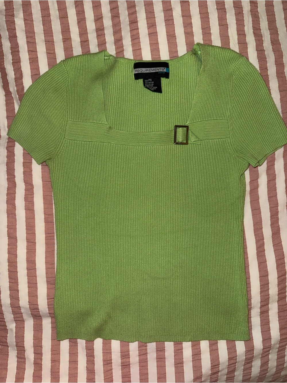 Requirements Green ribbed tshirt
